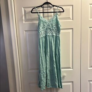 Mint Green Lace Maxi Dress